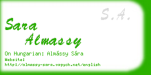 sara almassy business card