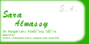 sara almassy business card